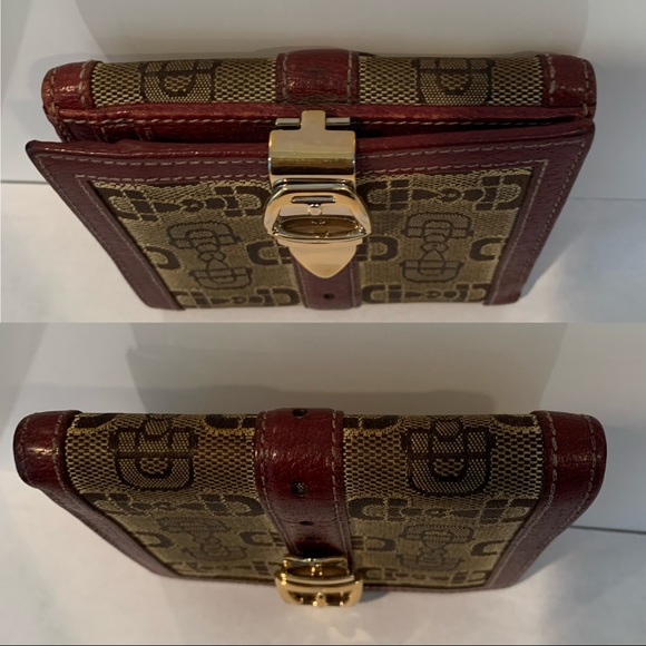 AUTH Gucci Brown Red Horsebit Monogram Wallet - Picture 4 of 10